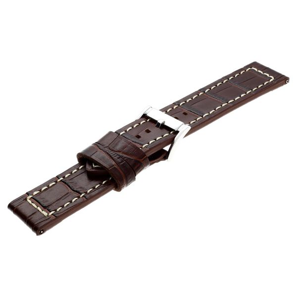 24 mm Brown Genuine Leather Straps for Men - image number 3