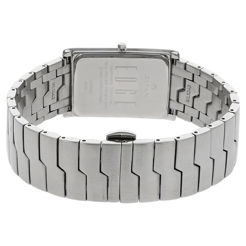 Titan Quartz Analog White Dial Stainless Steel Strap Watch for Men - image number 3