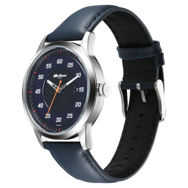 Titan Octane Quartz Analog with Date Blue Dial With Blue Leather Strap Watch For Men - image number 2
