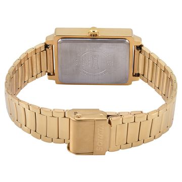 Sonata Quartz Analog with Day and Date Champagne Dial Stainless Steel Strap Watch for Men