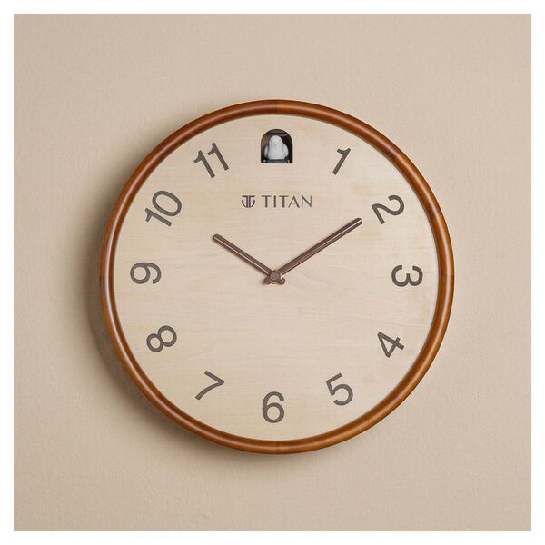 Titan Wooden Cuckoo Clock - Premium Decor Wooden Wall Clock with a Contemporary look - 30 cm x 30 cm (Medium) - image number 0