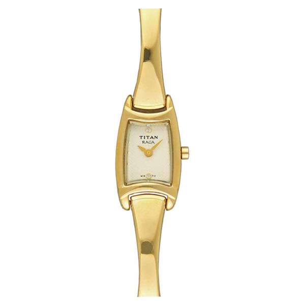 Titan Quartz Analog Silver Dial Stainless Steel Strap Watch for Women - image number 0