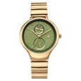 Fastrack Gelato champagne multifunction metal strap watch with Matcha green dial for Girls - image number 0