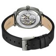 Kenneth Cole Mechanical Hand Wound Analog Mechanical Black Dial Black Leather Strap Watch For Men - image number 4