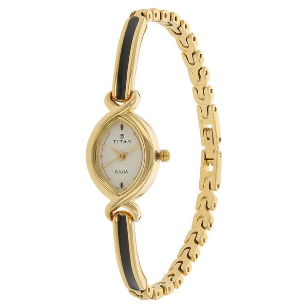Titan Quartz Analog White Dial Metal Strap Watch for Women - image number 1