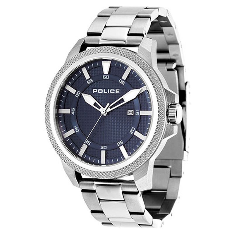Police Quartz Analog with Date Blue Dial Metal Strap Watch for Men - image number 0