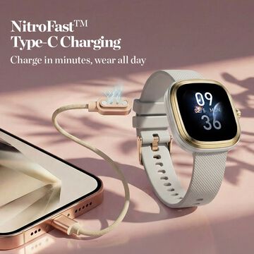 Fastrack Ryz Women Smartwatch with 1.72" Super Ultra VU Display, Functional Crown, HRM,SpO2 & Multiple Menu Styles