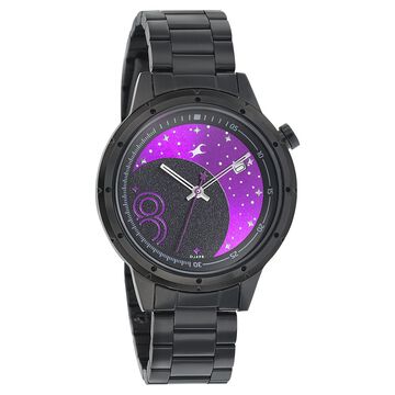 Fastrack Space Rover Quartz Analog with Date Bicolour Dial Stainless Steel Strap Watch for Girls