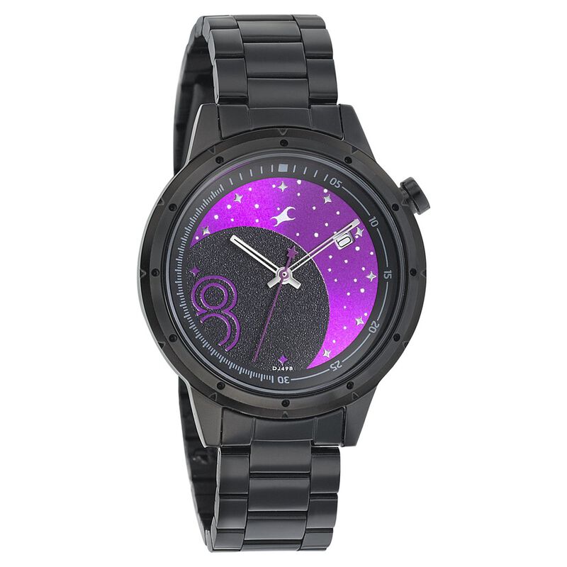 Fastrack Space Rover Quartz Analog with Date Bicolour Dial Stainless Steel Strap Watch for Girls
