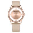 Kenneth Cole Quartz Analog Rose Gold Dial Brown Leather Strap Watch For Women - image number 0