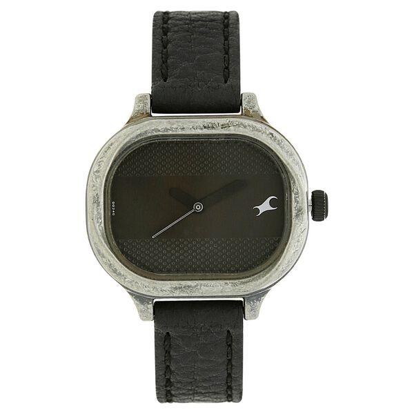 Fastrack Quartz Analog Black Dial Leather Strap Watch for Girls - image number 0