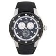 Xylys Swiss Chronograph Black Leather Strap and Black Dial Watch For Men - image number 0