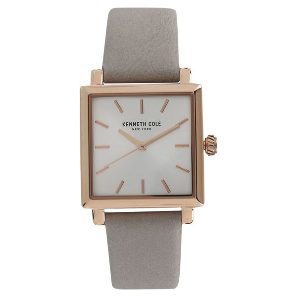 Kenneth Cole Quartz Analog Silver Dial Leather Strap Watch for Women - image number 0