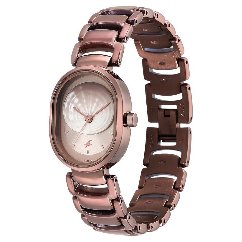 Fastrack Uptown Retreat Quartz Analog Brown Dial Metal Strap Watch for Girls - image number 3