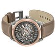 Kenneth Cole Automatic Grey Dial Brown Colour Leather Strap Watch For Men - image number 2