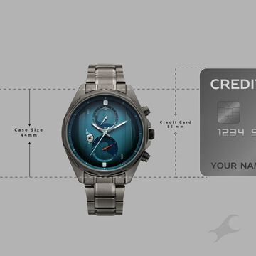 Fastrack Oceanyx 2.0 Chronograph Watch for Men with Green Dial & Gun Metal Strap
