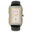 Titan Quartz Analog with Date Black Dial Leather Strap Watch for Men