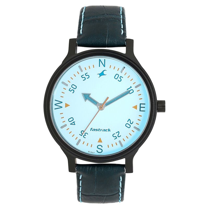 Fastrack Road Trip Quartz Analog Blue Dial Leather Strap Watch for Girls - image number 0