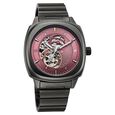 Fastrack Automatics Collection Pink Dial Grey Stainless Steel Strap Watch For Guys - image number 1