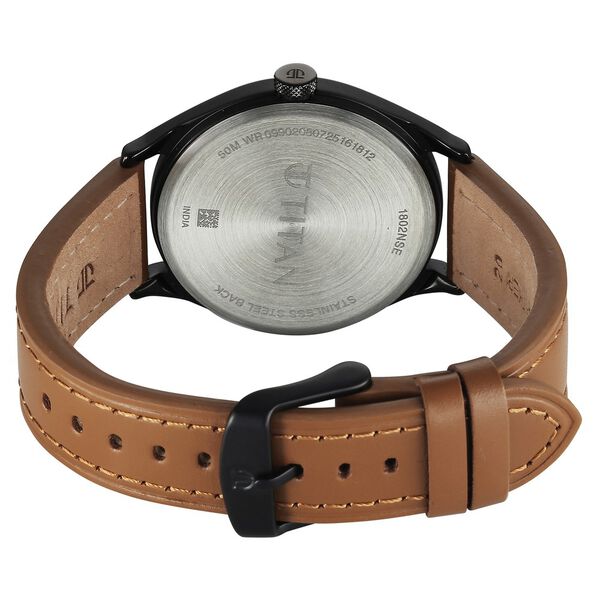 Titan Neo Basics Analog with Beige Dial Brown Leather Strap Watch for Men - image number 6