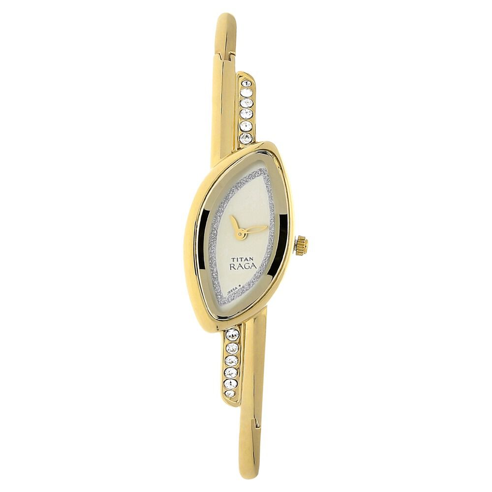 Buy Online Titan Raga Champagne Dial Women Watch With Metal Strap nf2396ym01t Titan