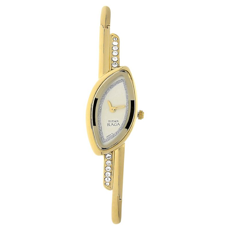 Titan Raga Champagne Dial Women Watch With Metal Strap