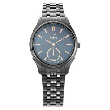 Xylys Swiss Analog Black Stainless Steel Strap Mother of Pearl Dial Watch For Women