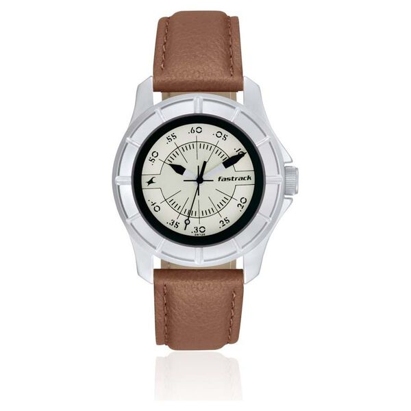 Fastrack Quartz Analog Silver Dial Leather Strap Watch for Girls - image number 0