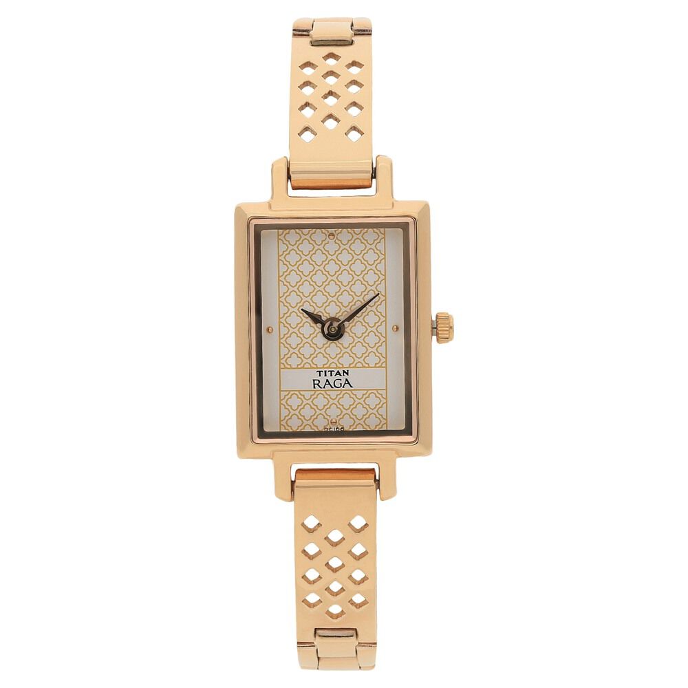 Buy Online Titan Quartz Analog White Dial Stainless Steel Strap Watch for Women ns2496wm01 Titan