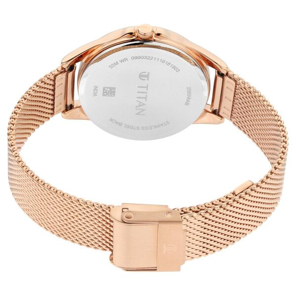 Titan Sparkle Quartz Analog Metal Strap Watch for Women - image number 3