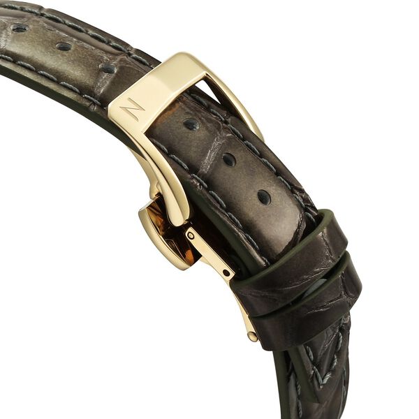 Titan Nebula Lustre 18 KT Gold Quartz Analog 18KT Gold Dial Leather Strap Watch For Women - image number 4