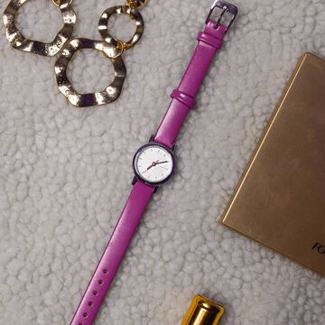 Sonata Splash White Dial Women Watch With Leather Strap