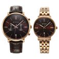 Titan Bandhan Quartz Analog with Date Brown Leather and Stainless Steel Strap for Couple - image number 0