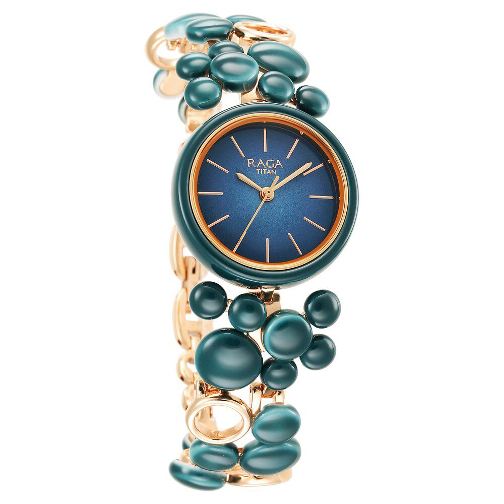Titan raga analog shop blue dial women s watch
