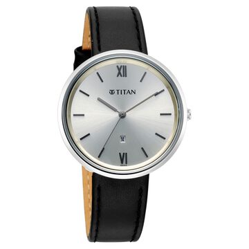 Titan Neo Quartz Analog White Dial Brown Leather Strap Watch For Women