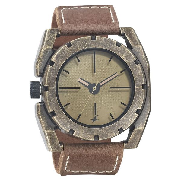 Fastrack Quartz Analog Antique Dial Leather Strap Watch for Guys - image number 0