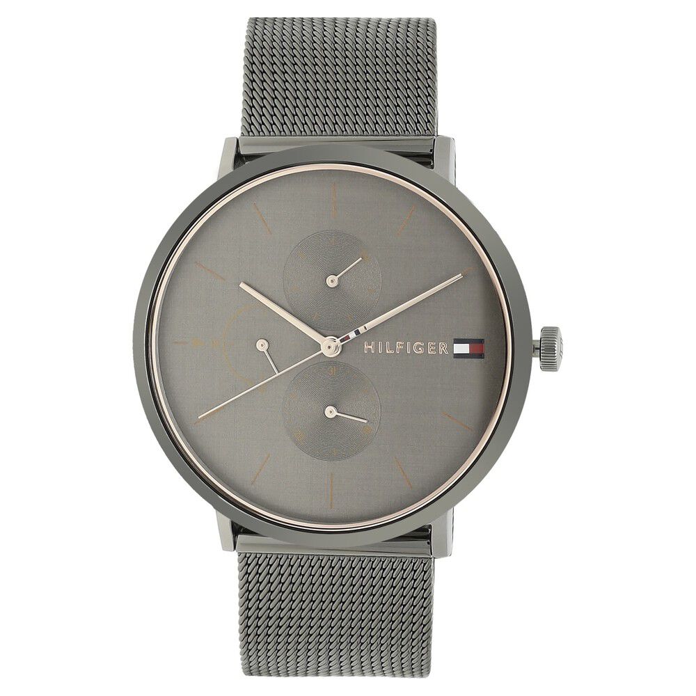 Buy Online Tommy Hilfiger Quartz Multifunction Grey Dial Stainless Steel Strap Watch for Women ndth1781945w Titan