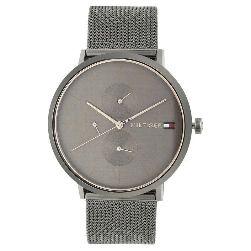 Buy Online Tommy Hilfiger Quartz Multifunction Grey Dial Stainless ...