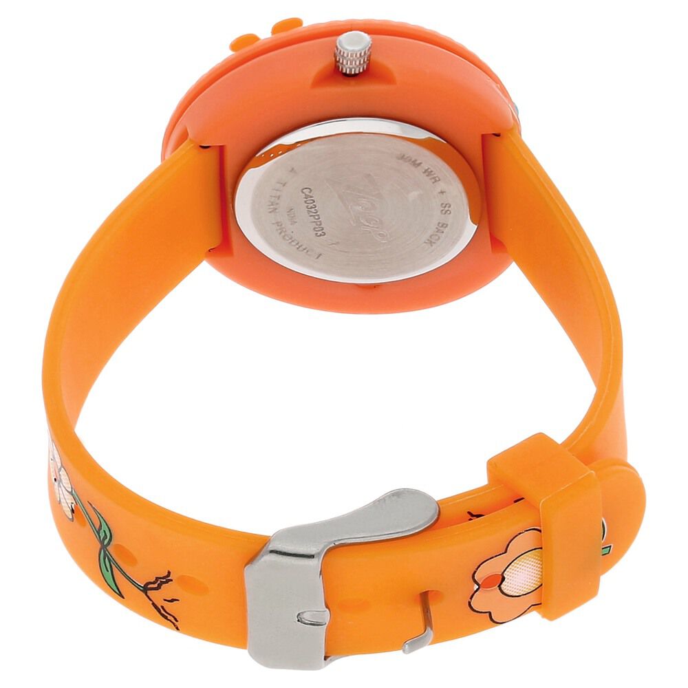 Buy Online Zoop Analog Watch with Orange Dial & Orange Strap for