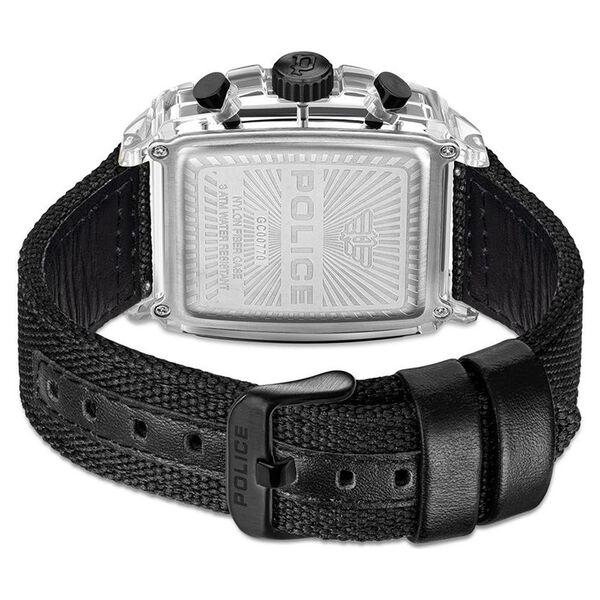 Police Quartz Chronograph Black Dial Multicoloured SILICONE Strap Watch For Men - image number 2