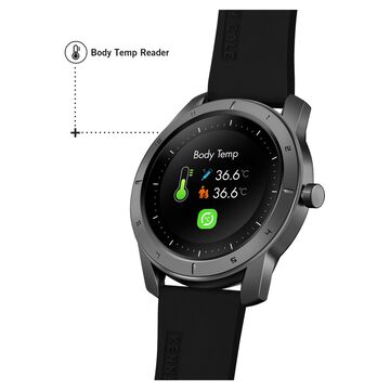 Kenneth Cole Smart Black Dial Silicone Strap Unisex Watch With Black Strap