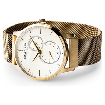 Kenneth Cole Quartz Analog Champagne Dial Stainless Steel Strap Watch for Men
