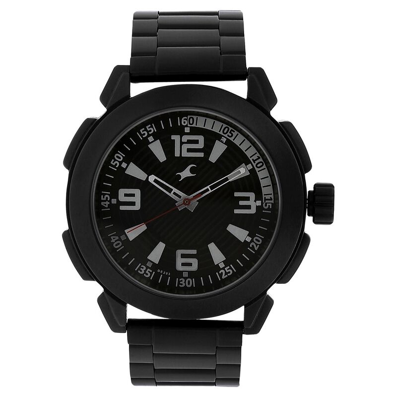 Fastrack Quartz Analog Black Dial Stainless Steel Strap Watch for Guys - image number 0