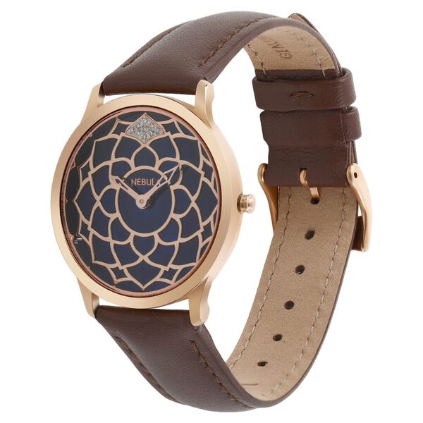 Titan Nebula Lotus Quartz Analog 18 Karat Solid Gold Watch for Women - image number 3