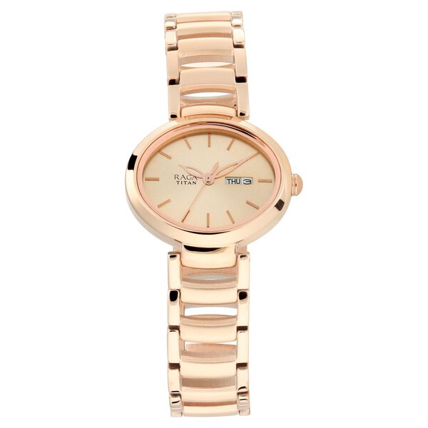 Titan Raga Viva Rose Gold Dial Women Watch With Metal Strap - image number 0