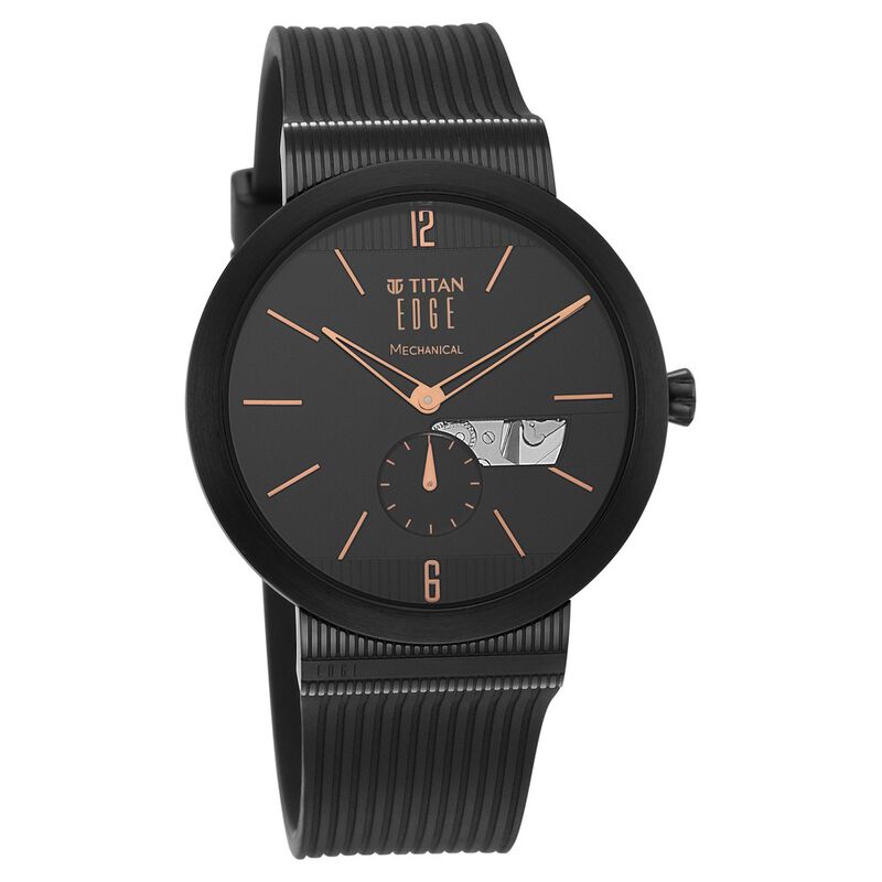 Titan Edge Mechanical Black Dial Mechanical Strap Watch for Men - image number 1