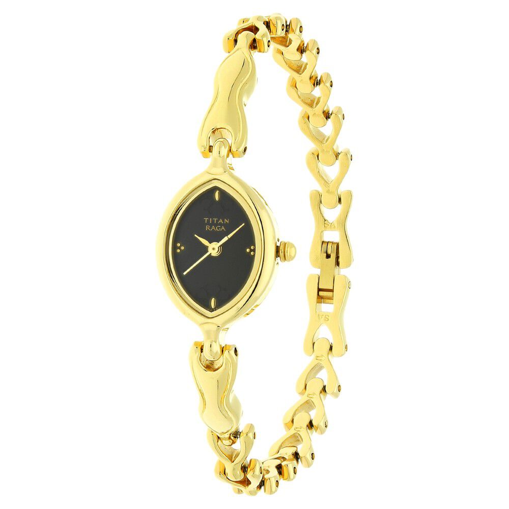 Titan Raga Black Dial Analog Metal Strap watch for Women