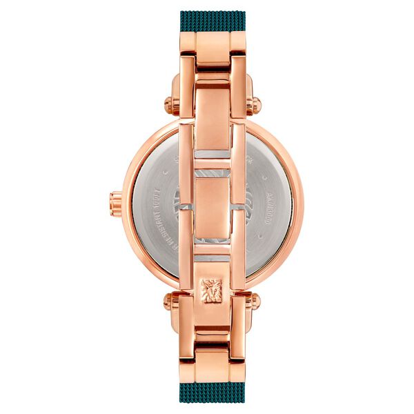 Anne Klein Quartz Analog Teal Dial Green Metal Strap Watch For Women - image number 1