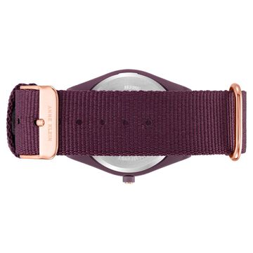 Anne Klein Quartz Analog Purple Dial Plastic Strap Watch for Women