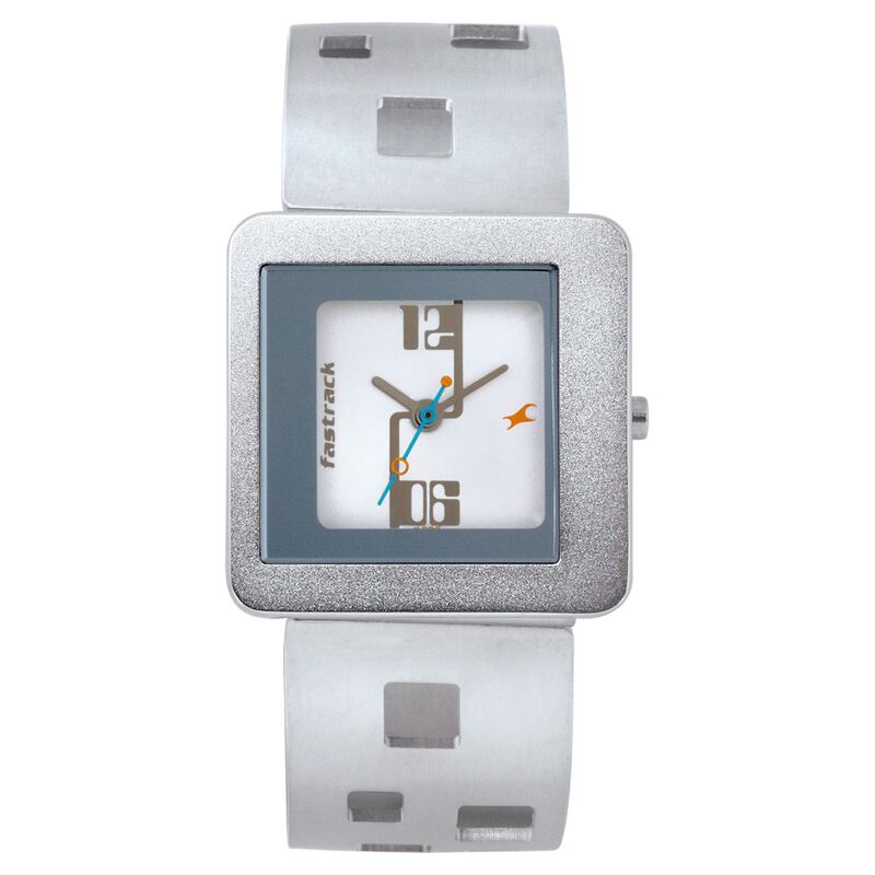 Fastrack Quartz Analog Silver Dial Metal Strap Watch for Girls - image number 0